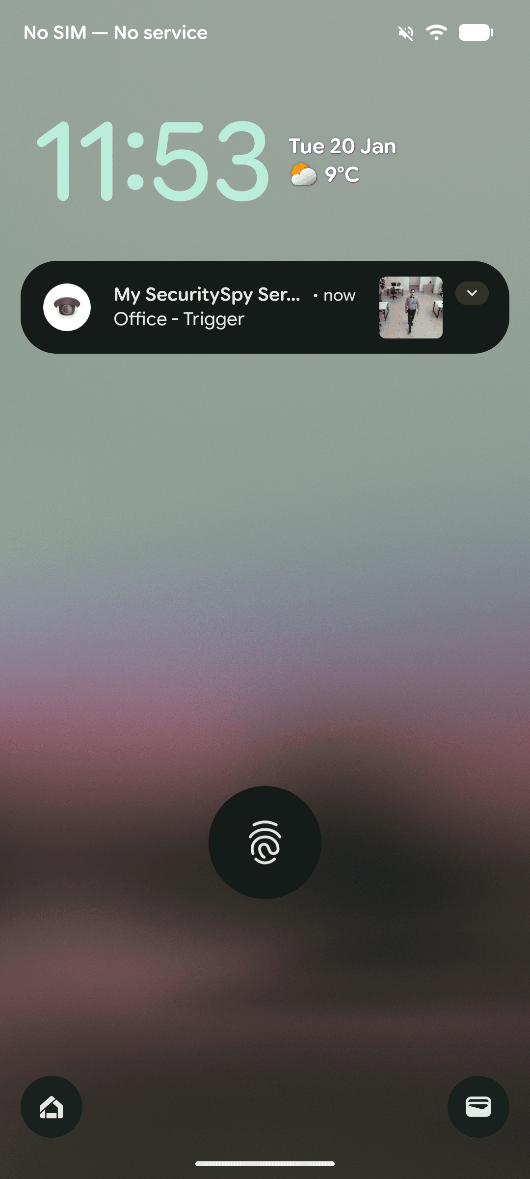 Android phone notification; tap the expand button on the right to see a larger image