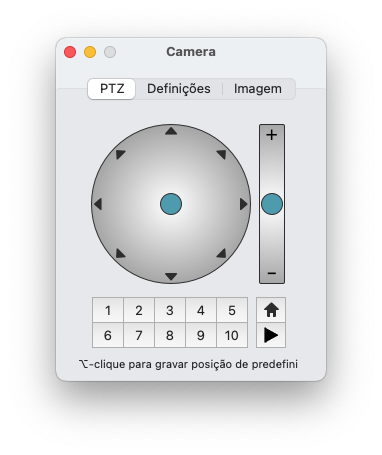 Controle de Câmera - PTZ