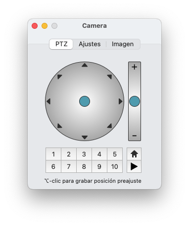 Control de Cámara - PTZ